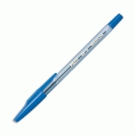 STYLO À BILLE RECHARGEABLE POINTE MOYENNE ENCRE BLEUE CORPS PLASTIQUE CRISTAL AVEC CAPUCHON BP-SM - LOT DE 17