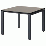TABLE MALIBU 80X80 T3 SOUDÉ STR GRIS U727/NOIR GRIS 7016