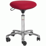 TABOURET TRIA-TISSU 3D-BAS-ROULETTESEASY ROLLING-ROUGE - GLOBAL PROFESSIONAL SEATING