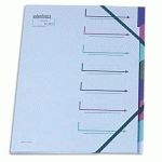 TRIEUR 12 COMPARTIMENTS EXTENDOS - BLEU EN CARTE FORTE - AVEC ELASTIQUE DE FERMETURE