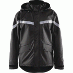 VESTE DE PLUIE NIVEAU 2 NOIR TAILLE 4XL - MANUTAN COLLECTIVITÉS