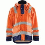 VESTE DE PLUIE NIVEAU 2 ORANGE FLUORESCENT/MARINE TAILLE 4XL - BLAKLADER