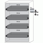 ARMOIRE SÉCURITÉ S-PHOENIX-90 S90.196.120.FDAS JAUNE - ASECOS