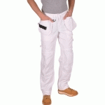 PANTALON POCHES GENOUILLÈRES FRISTADS KANSAS 2084 P154 T48 BLANC