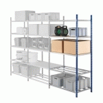 RAYONNAGES INDUSTRI’PRO ÉLÉMENT SUIVANT H 250 X L 127 X P 40 CM TÔLE D