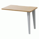 RETOUR EVIDENCE 100 X 60 CM CHÊNE CLAIR PIED ALU - VINCO