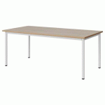TABLE MALIBU 160X80 T4 4P STRA ALAISÉ ACACIA/BLC 9016