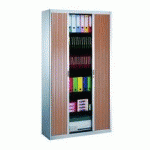 ARMOIRE À RIDEAUX DÉMONTABLES 220 X 120 CM ALU-MERISIER