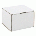 BOÎTE POSTALE KRAFT BLANC SIMPLE CANNELURE H 8 X L 11 X P 11 CM