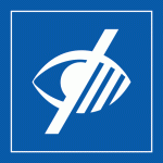 LOT DE 2 - PANNEAU ACCESSIBILITÉ, MALVOYANT - ISO 7001 - 350 X 350 - BLEU - PVC