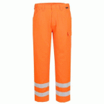 LOT DE 2 - PORTWEST EST46 ES1 ESSENTIAL PANTALON COMBAT HAUTE VISIBILITÉ ORANGE - TAILLE 28 - STANDARD