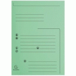 PAQUET DE 25 CHEMISES 2 RABATS SUPER 250 24X32CM VERT CLAIR - EXACOMPTA