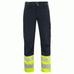 PROJOB 6533 PANTALON POLYCOTON PRIO - EN ISO 20471 CLASSE 1 JAUNE/NOIR - TAILLE 48