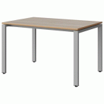 TABLE MALIBU 120X80 T5 SOUDÉ STRA ALAISÉ ACACIA/GRIS 9006