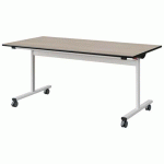 TABLE MALIBU RAB. 160X80 T5 DL STRA ACACIA/NOIR BLC 9016