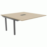 TABLE RÉUNION SUIVANT ASTRO ARCHE 160 X 163 CHÊNE FIL /ALU - BURONOMIC