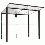 ABRI BUS MODULO 2.50 M AVEC BARDAGES LATÉRAUX - NOIR 9005 - PROCITY