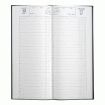 AGENDA JOURNALIER BRÉPOLS EUROS / CENTIMES LONG - ANNÉE 2027 - 13 X 33 CM NOIR