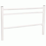 BARRIÈRE TRIO 1.57 M POMMEAU INOX BROSSÉ - ZINC BLANC 9010 - PROCITY