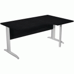 BUREAU 90° PIEDS L MÉTAL FAST - 160CM - NOIR - CHROME