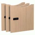 LOT DE 3 PORTES MÉLAMINÉES DÉCOR CHÊNE LOCKERS - SERRURE À CODE
