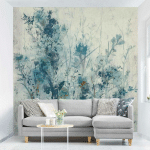 PAPIER PEINT INTISSÉ - BLUE SPRING MEADOW I - MURAL CARRÉ DIMENSION HXL: 336CM X 336CM