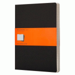 SET DE 3 CAHIERS MOLESKINE NOIR 19 X 25 CM IVOIRE LIGNÉ 120 PAGES