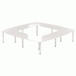 TABLE RÉUNION ATEM 350 X 350 CM PIED ROND BLANC /BLANC - MBA