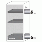 ARMOIRE SÉCURITÉ S-CLASSIC-90 S90.129.060.R JAUNE - MANUTAN COLLECTIVITÉS