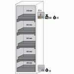 ARMOIRE SCLASSIC90-ETAGÈRE-1968X596-GAUCHE-PP-JAUNE-4