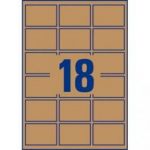 AVERY BOITE DE 360 ÉTIQUETTES RECTANGULAIRES KRAFT 62 X 42MM 100% RECYCLÉ