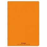 CAHIER PIQUÉ CONQUÉRANT CLASSIQUE COUVERTURE POLYPROPYLÈNE RIGIDE TRANSPARENTE A4 21X29,7CM 96 PAGES 90G SÉYÈS ORANGE - LOT DE 9