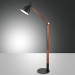 FABAS LUCE SVEVA LAMPADAIRE EN BOIS, NOIR/NOYER