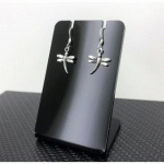 PAIRE DE BOUCLES D'OREILLES LIBELLULE EN ARGENT 92.5