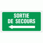 PANNEAU SORTIE DE SECOURS À GAUCHE
