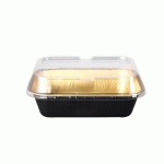 RÉCIPIENT PÂTISSERIE 280 ML D.SUP.13.5X10.2 CM NOIR/ALUMINIUM OR (VENDU PAR 100)
