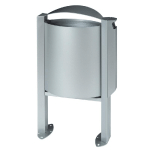 ROSSIGNOL CORBEILLE SUR PIED ARKEA - 40 L - AVEC CENDRIER 3L - GRIS METAL