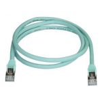 STARTECH.COM 1M CAT6A ETHERNET CABLE, 10 GIGABIT SHIELDED SNAGLESS RJ45 100W POE PATCH CORD, CAT 6A 10GBE STP NETWORK CABLE W/STRAIN RELIEF, AQUA, FLUKE TESTED/UL CERTIFIED WIRING/TIA - CATEGORY 6A - 26AWG (6ASPAT1MAQ) - CORDON DE RACCORDEMENT - 1 M - TUR
