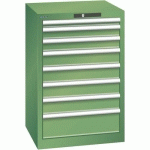 ARMOIRE VERT 564X572X850 AVEC 8 TIR. 75KG _ 14.250.030 - LISTA
