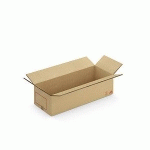 CAISSE CARTON GALIA DOUBLE CANNELURE AVEC RABATS 100X40X30 CM