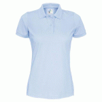 COTTOVER POLO MANCHES COURTES FEMME - CERTIFIÉ GOTS BLEU CLAIR - TAILLE S