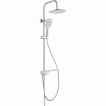 COLONNE DE DOUCHE AVEC TABLETTE BLANCHE ET POMMEAU CARRÉ - AQUASTAR SCHÜTTE