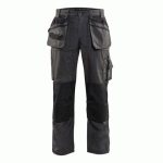 PANTALON DE TRAVAIL ARTISAN ÉTÉ GRIS FONCÉ/NOIR TAILLE 50C - BLAKLADER