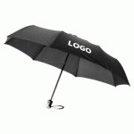PARAPLUIE PLIABLE PUBLICITAIRE Ø 98 CM NOIR - MARQUAGE 1 COULEUR