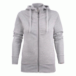 PRINTER ESSENTIALS OVERHEAD SWEATSHIRT FULLZIP FEMMES GRIS MÉLANGÉ - TAILLE XXXL