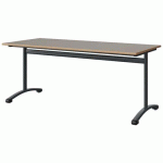 TABLE MALIBU 180X80 T6 DL STRA ALAISÉ GRIS U727/GRIS 7016