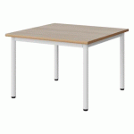 TABLE MALIBU 80X80CM T2 4P STRA ALAISÉ ACACIA/BLC 9016