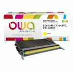 TONER REMANUFACTURÉ OWA - HAUTE CAPACITÉ - JAUNE - POUR LEXMARK C736H2YG, C736H1YG - TONER COMPATIBLE