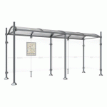 ABRI BUS PROVINCE 5 M 1 BARDAGE LAT. CITY GRIS PROCITY - PROCITY