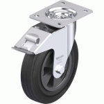 BLICKLE - ROULETTE PIVOTANTE À FREIN Ø 200MM BANDAGE CAOUTCHOUC SBR 205KG - LE-VPP 200R-FI